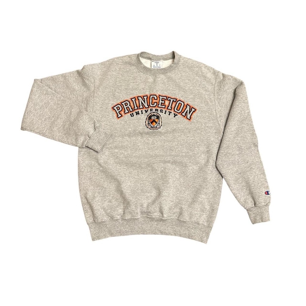 Princeton University Champion and Gray Crewneck Sweatshirt